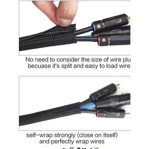 1/2 Inch Split Cable Sleeves Wire Loom Tubing Pet Cable Wrap Protector 10 Feet